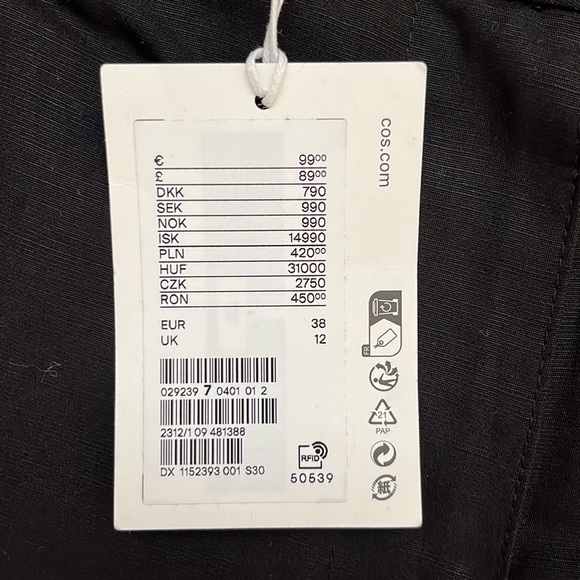 COS WIDE-LEG CARGO TROUSERS - Picture 6 of 7